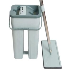 Professional Home Cleaning System Squeeze Flat Floor Mop and Bucket Set with 2 Washable Microfiber Pads - Image 7