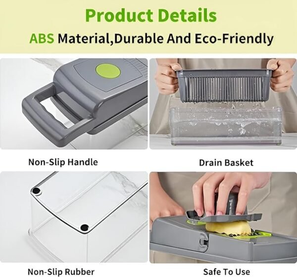 14 in 1 Multifunctional Vegetable Chopper, Slicer, With Container Box