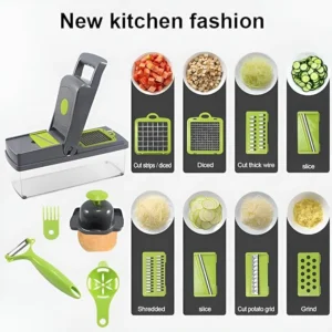 14 in 1 Multifunctional Vegetable Chopper, Slicer, With Container Box - Image 2
