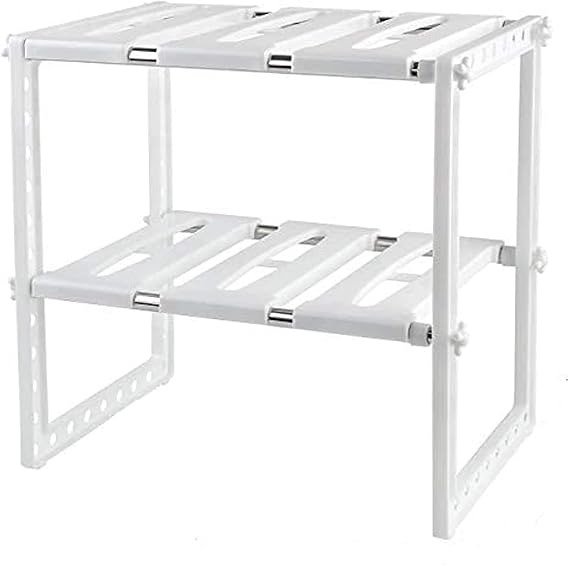 Expandable Under Sink Organizer Storage Sink Rack 2 Tiers