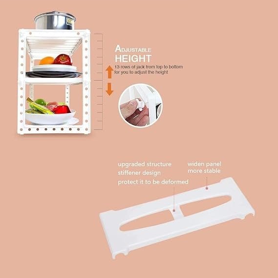 Expandable Under Sink Organizer Storage Sink Rack 2 Tiers