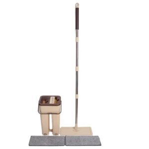 Professional Home Cleaning System Squeeze Flat Floor Mop and Bucket Set with 2 Washable Microfiber Pads - Image 3