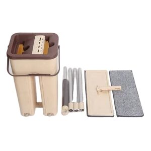 Professional Home Cleaning System Squeeze Flat Floor Mop and Bucket Set with 2 Washable Microfiber Pads - Image 2